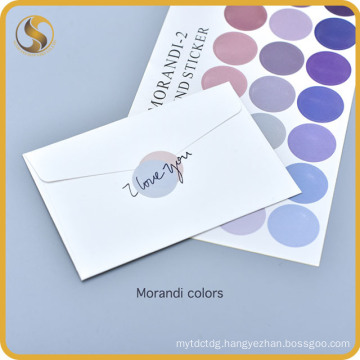 Color Card Color Round Sealing Stickers Can Be Written Decorative Gift Stickers